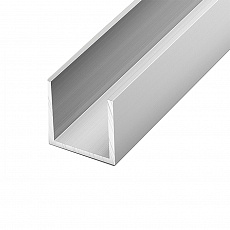 Профиль алюминиевый П-образный (швеллер) 10х10х10х1,2мм 2м