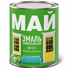 МАЙ Эмаль ПФ-115 коричневая, банка 0,8 кг (14шт/уп)
