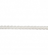 Шнур вязаный ПП 4 мм с серд., универс., белый, 20 м